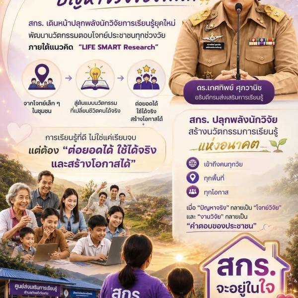 งานวิจัยที่ดี ต้องเริ่มจาก ปัญหาจริงของพื้นที่
